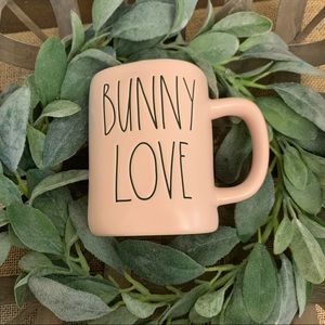 Rae Dunn BUNNY LOVE pink mug